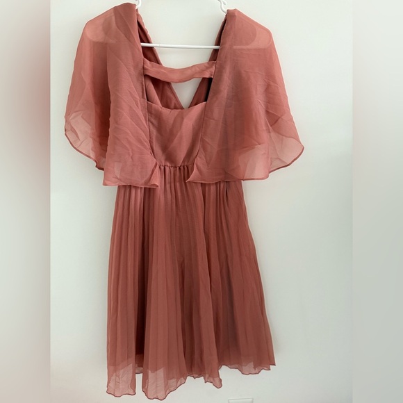 ASOS Women’s Rust Flutter Sleeve Chiffon Dress Size 4 - Picture 4 of 5